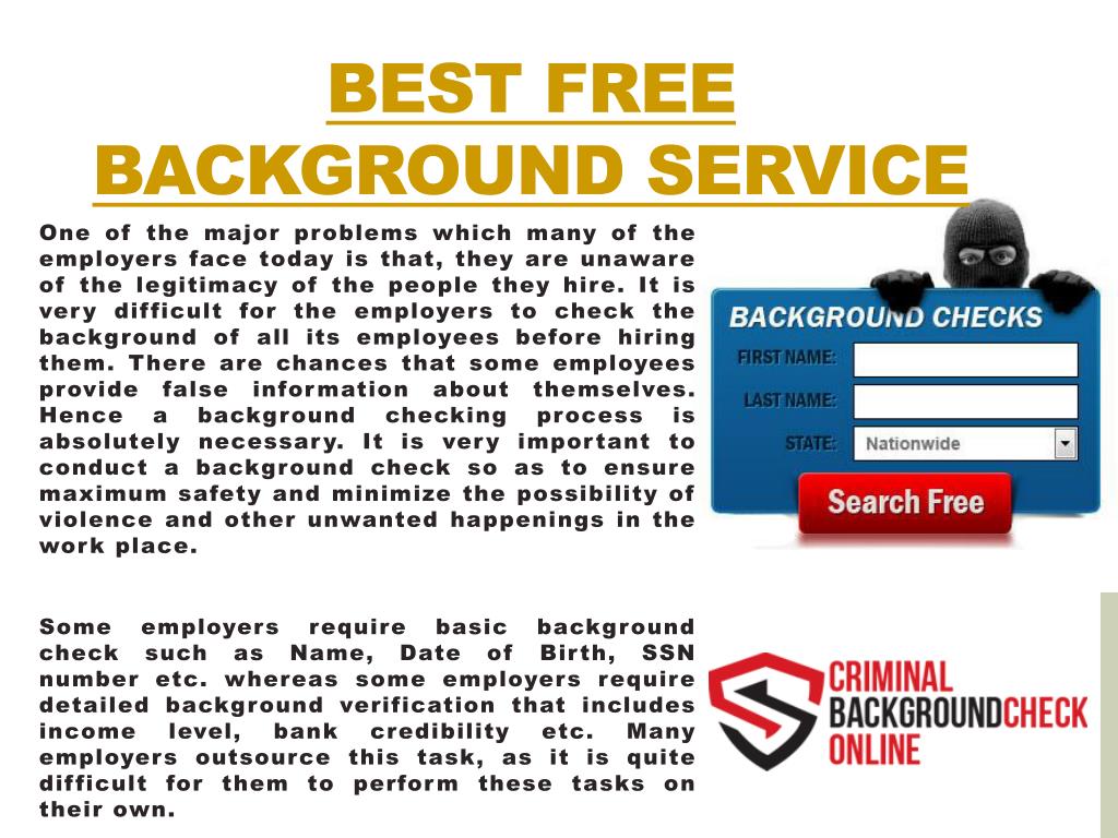 Best Background Check Service For Employers